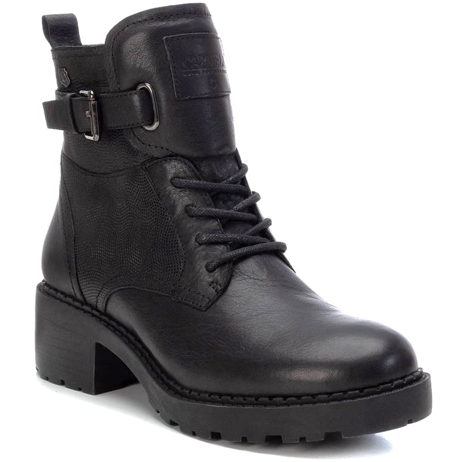 Δερμάτινο μαύρο biker boot Carmela 67908