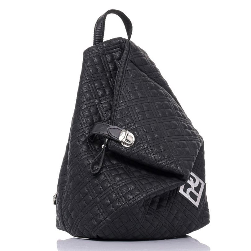 Μαύρο καπιτονέ σακίδιο πλάτης Pierro Accessories 09527