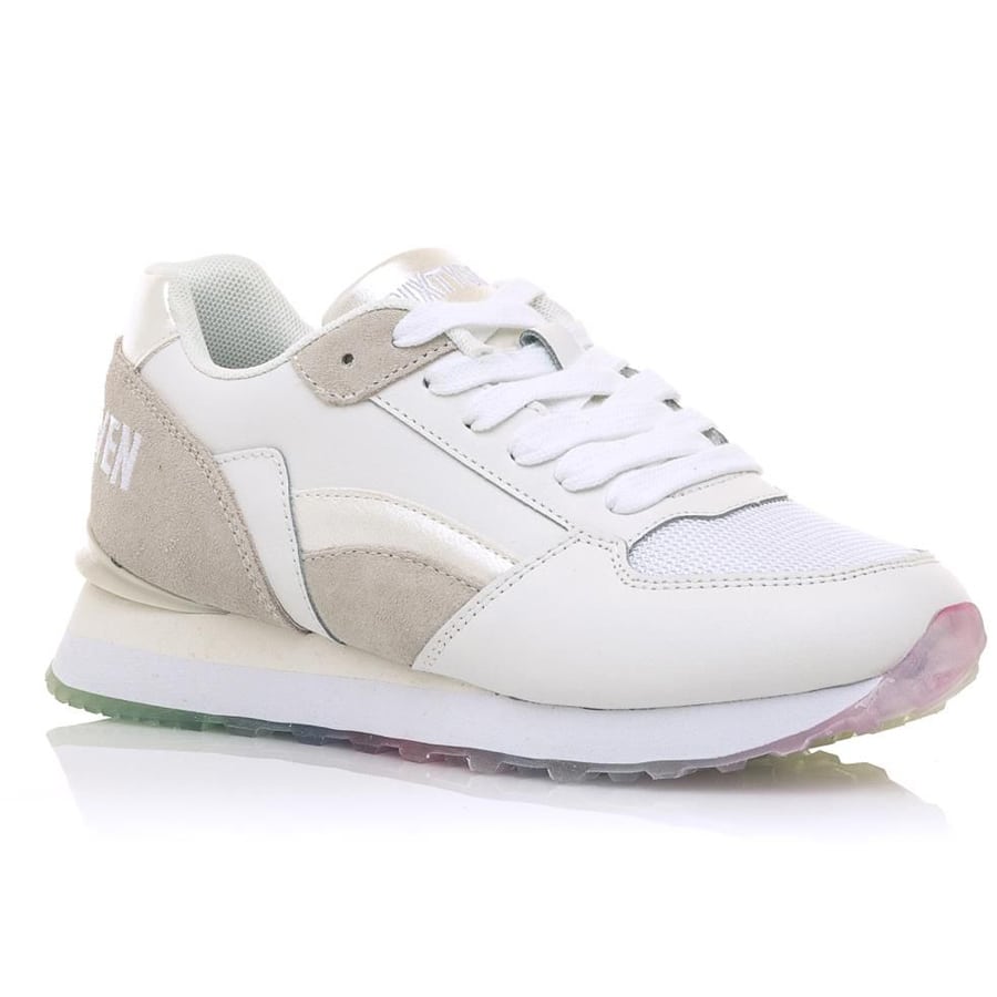Δερμάτινο λευκό sneaker SIXTYSEVEN 30735