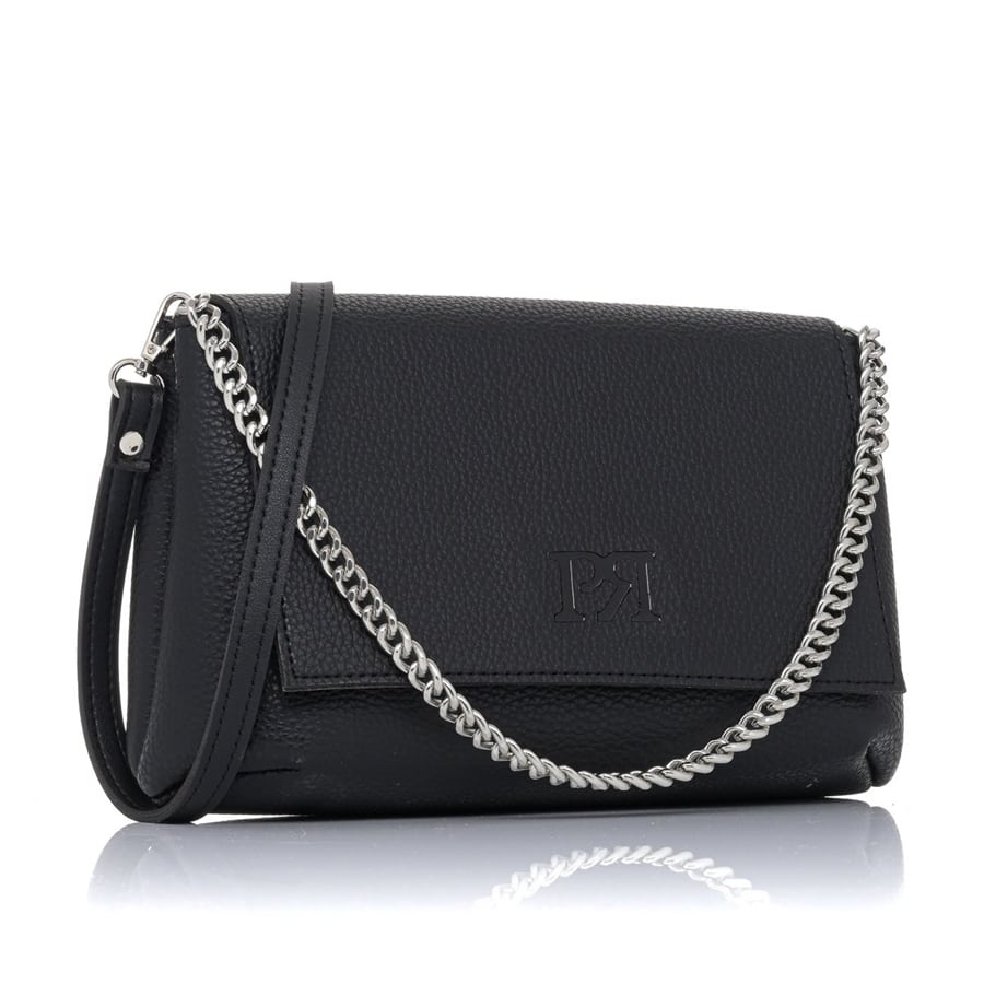 Μαύρη τσάντα χιαστή Pierro Accesories 90614