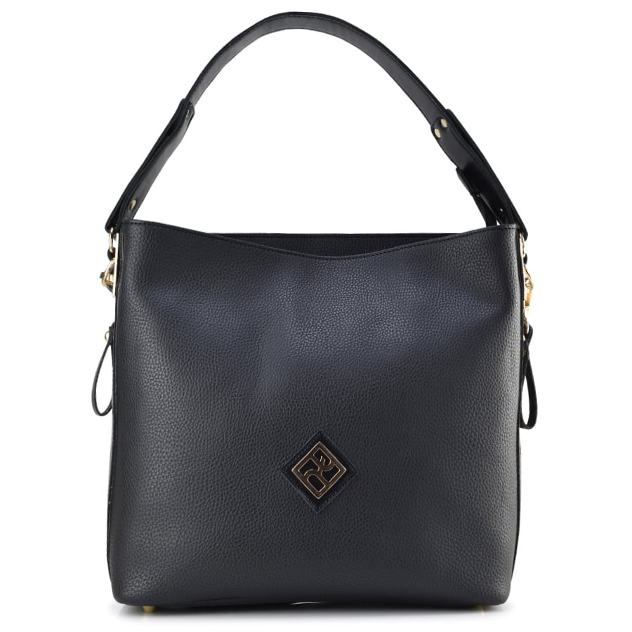 Μαύρη τσάντα ώμου Pierro Accessories 90607
