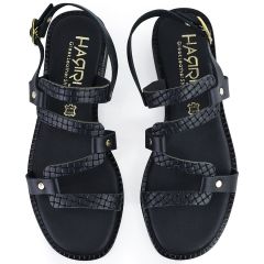 Black leather sandal HARRIS 135-1084