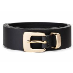 Black leather belt REPLAY AW2620