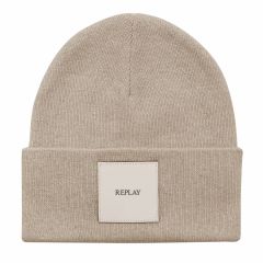 Beige knitted beanie REPLAY AX4167