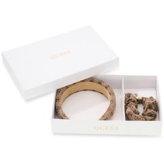 Guess beige latte set hairband and scrunchie