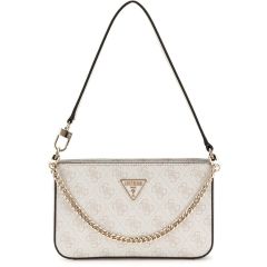 Guess ecru shoulder bag Noelle 4G mini zip 