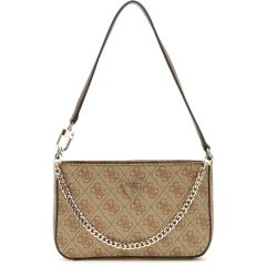 Guess beige shoulder bag Noelle 4G mini zip 
