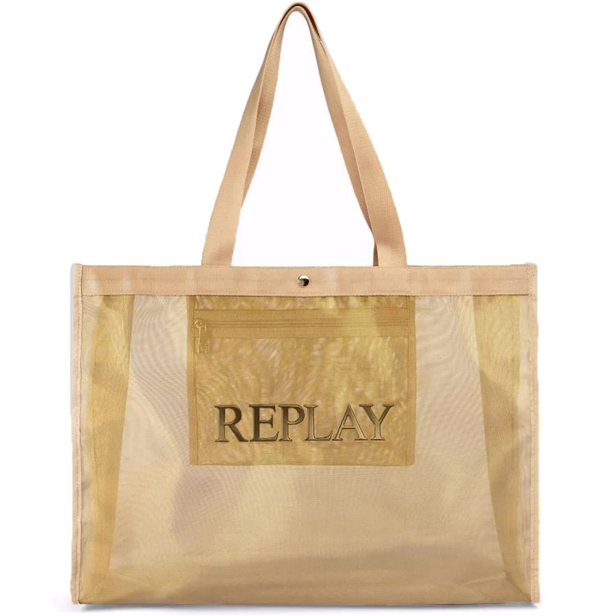  REPLAY χρυσή shopping bag FW3727 2025