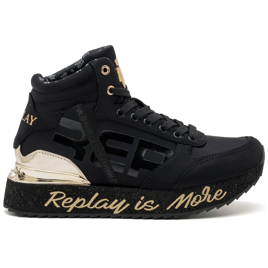 REPLAY μαύρο sneaker PENNY HIGH