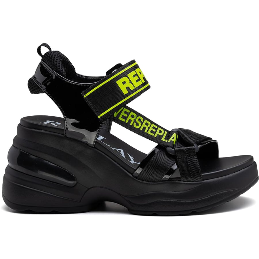 REPLAY μαύρο chunky σανδάλι PETRA SOUL SW115-RS8A0001S-BK