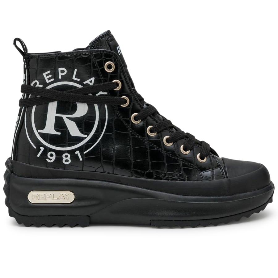 REPLAY μαύρο sneaker AQUA CIRCLE