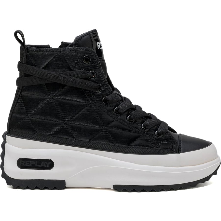 REPLAY μαύρο sneaker AQUA QUILT
