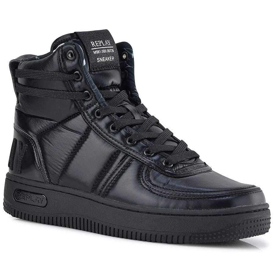 Μαύρο basket sneaker Replay HIGHLINE