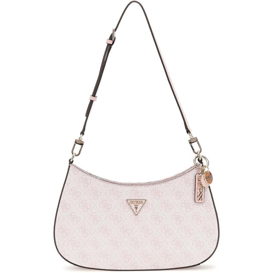  Guess ροζ τσάντα ώμου Noelle Top zip 4G Logo 2025