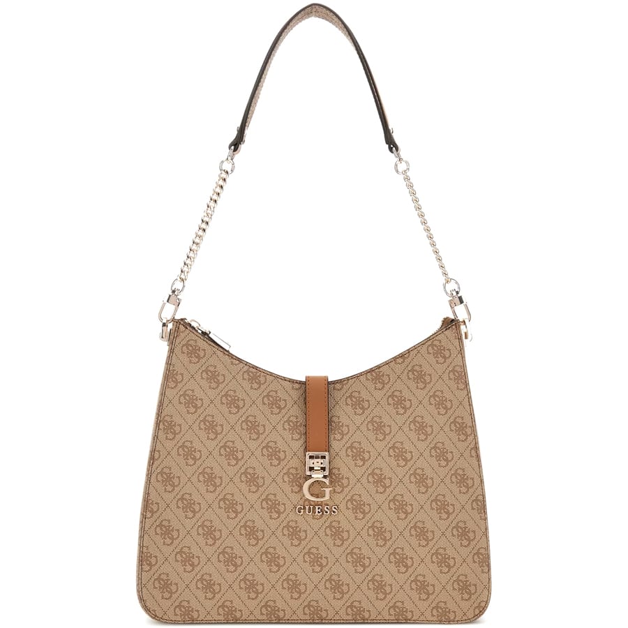  Guess μπεζ τσάντα ώμου Zamira Hobo 2025