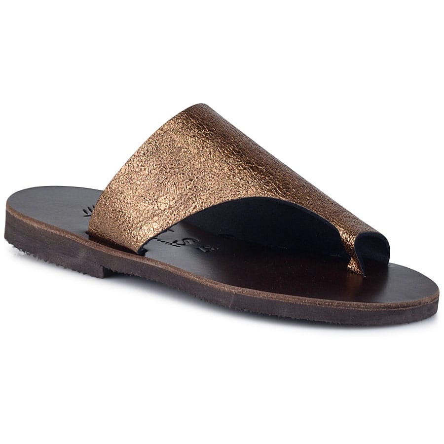 Δερμάτινη μπρονζέ σαγιονάρα Iris Sandals IR20/4