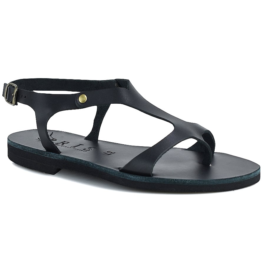 Δερμάτινο μαύρο σανδάλι Iris Sandals IR242 Γυναικεία > Σανδάλια