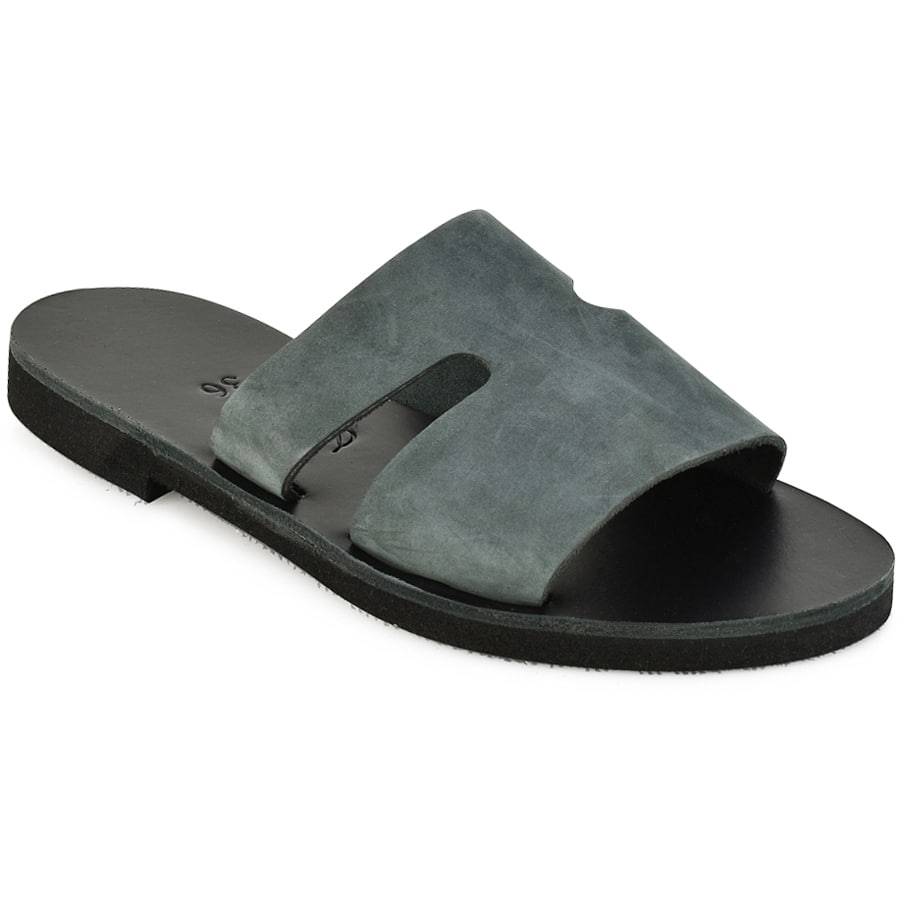 Δερμάτινη γκρι σαγιονάρα Iris Sandals IR8/19 Γυναικεία > Σαγιονάρες