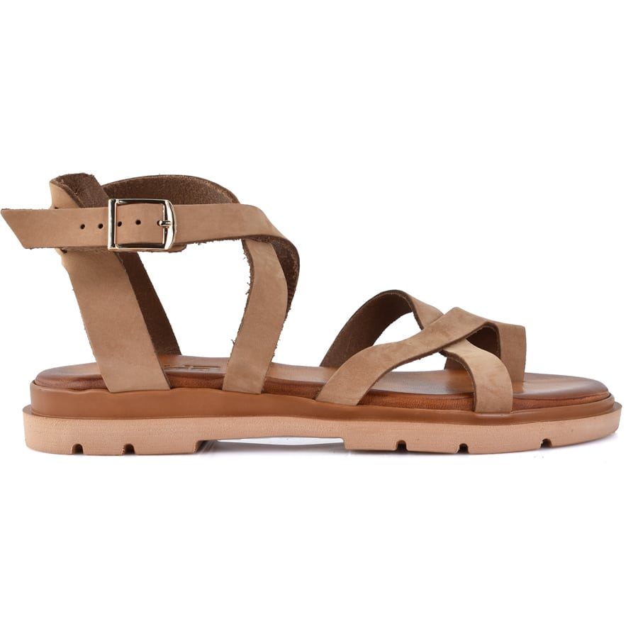  Δερμάτινο καμέλ σανδάλι Lady LD610 2025