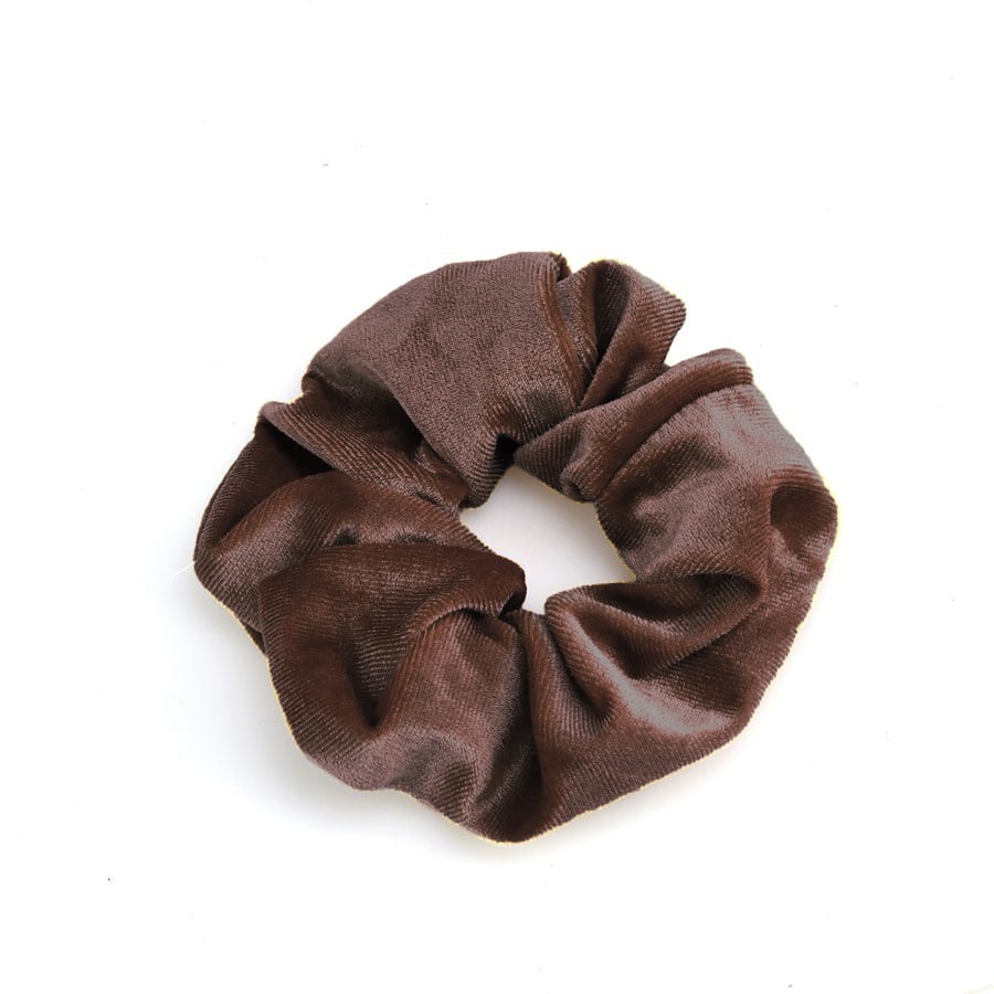 Καφε βελουδινο λαστιχάκι SCRUNCHIES