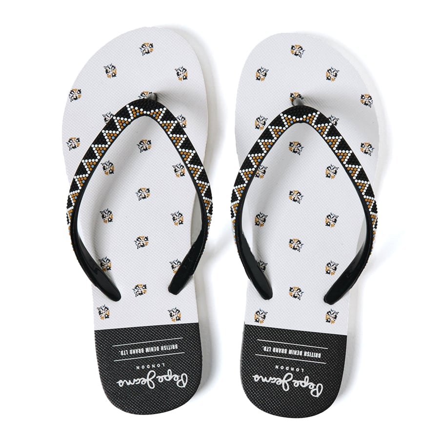 Pepe Jeans λευκή σαγιονάρα PLS70114