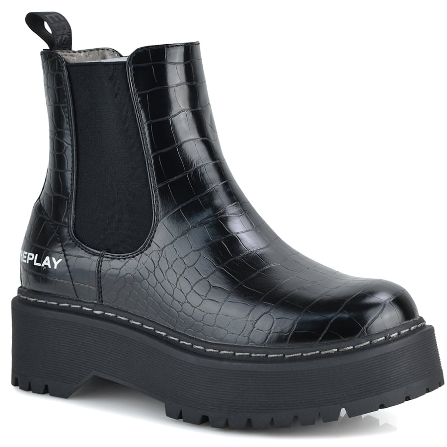 Μαύρο chelsea boot REPLAY SOLYS