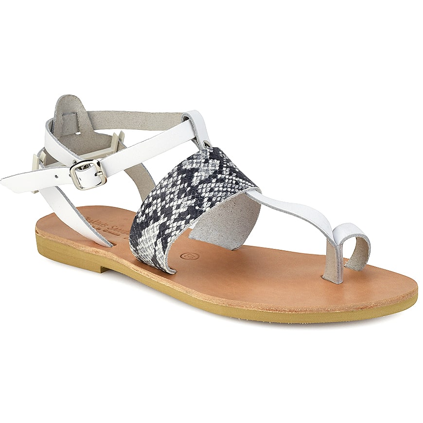 Δερμάτινο λευκό σανδάλι Tsakiris Sandals TS608