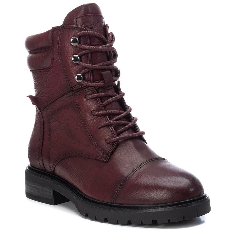 Δερμάτινο μπορντό biker boot Carmela 67413