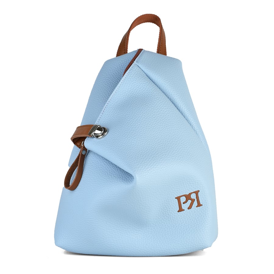 Γαλάζιο eco-leather σακίδιο πλάτης Pierro Accessories 09527