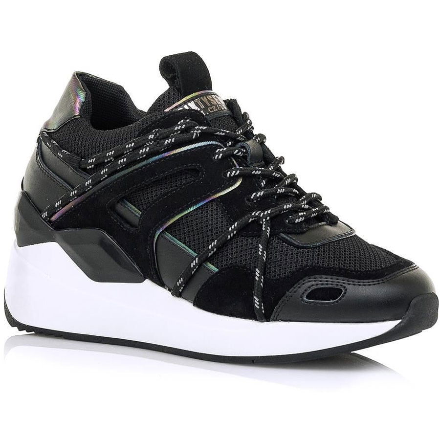 Δερμάτινο μαύρο sneaker SIXTYSEVEN 30734
