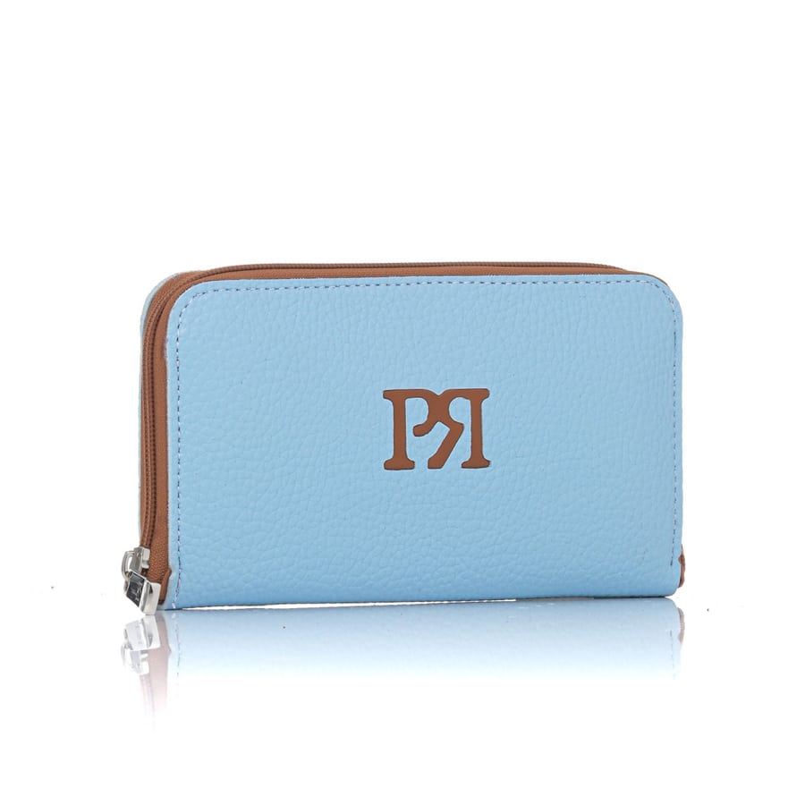 Γαλάζιο eco-leather πορτοφόλι Pierro Accessories 00022