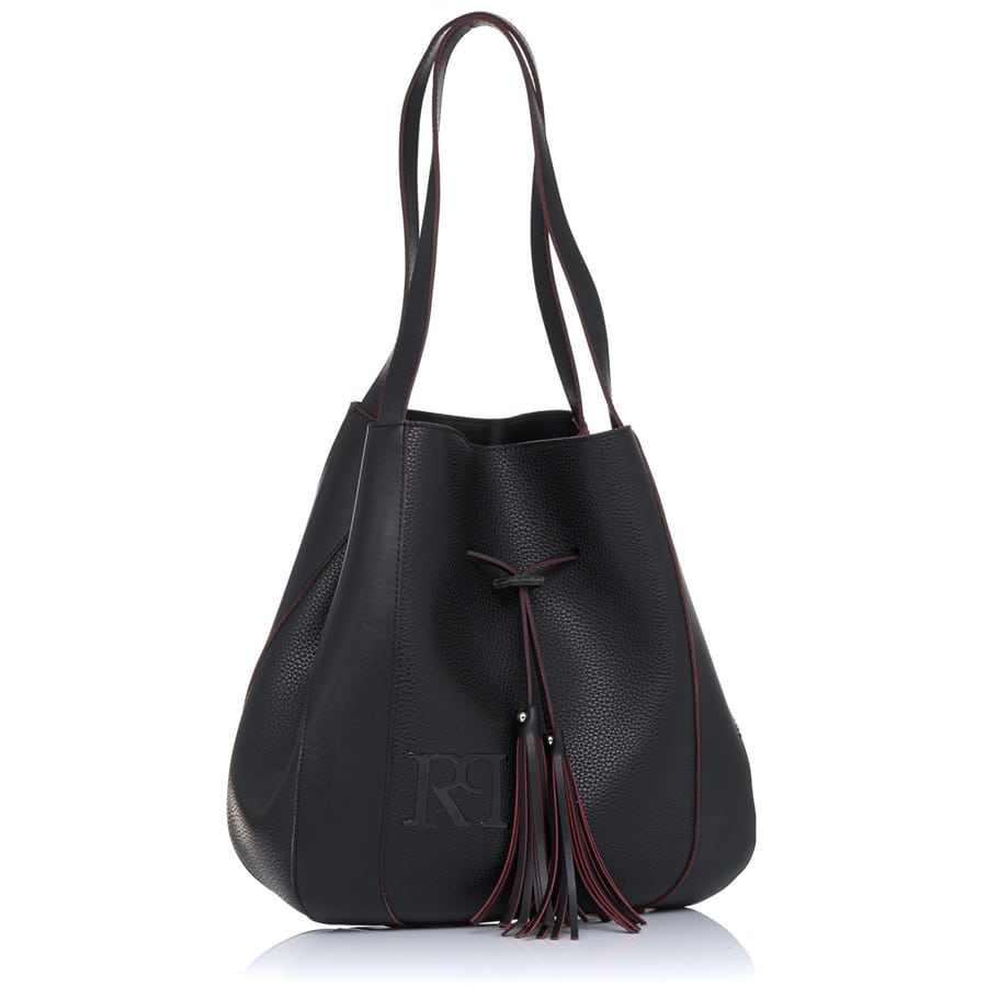 Μαύρη τσάντα ώμου Pierro Accessories 90612