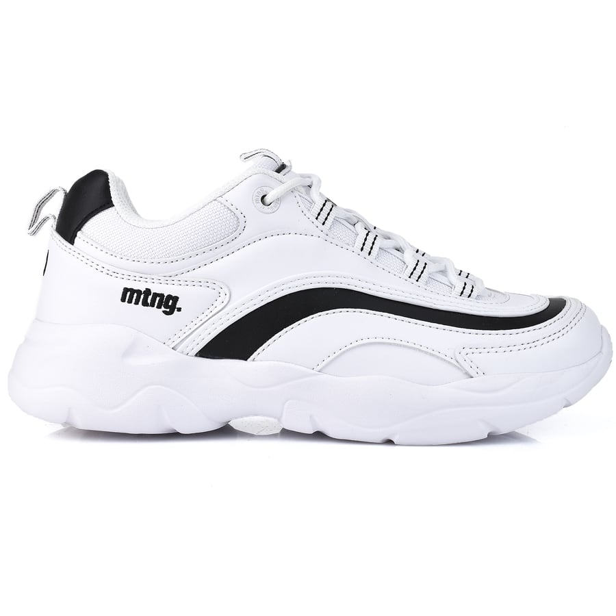 Λευκό με μαύρο sneaker MTNG 69920