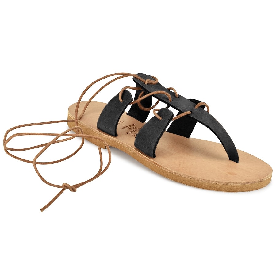 Μαύρο δερμάτινο σανδάλι Iris Sandals IR8/10 Γυναικεία > Σανδάλια