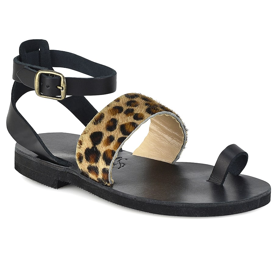 Δερμάτινο λεοπάρ σανδάλι Iris Sandals IR8/6 Γυναικεία > Σανδάλια