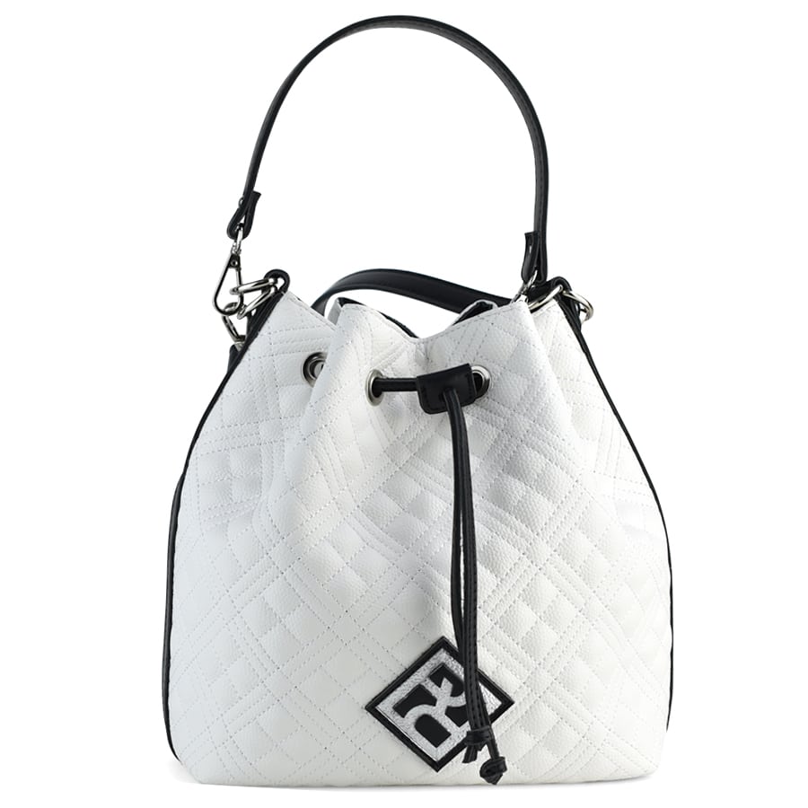 Λευκό καπιτονέ τσάντα πουγκί Pierro Accessories 90400