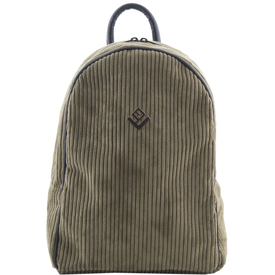 Λαδί κοτλε τσάντα πλάτης Lovely handmade Basic