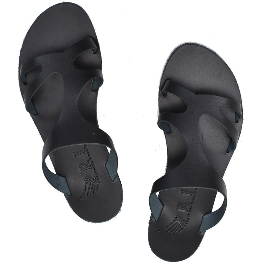 Δερμάτινη μαύρη σαγιονάρα Iris Sandals IR20/2
