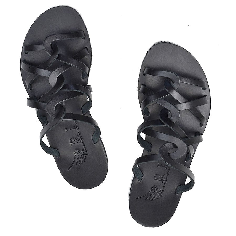 Δερμάτινη μαύρη σαγιονάρα Iris Sandals IR20/21