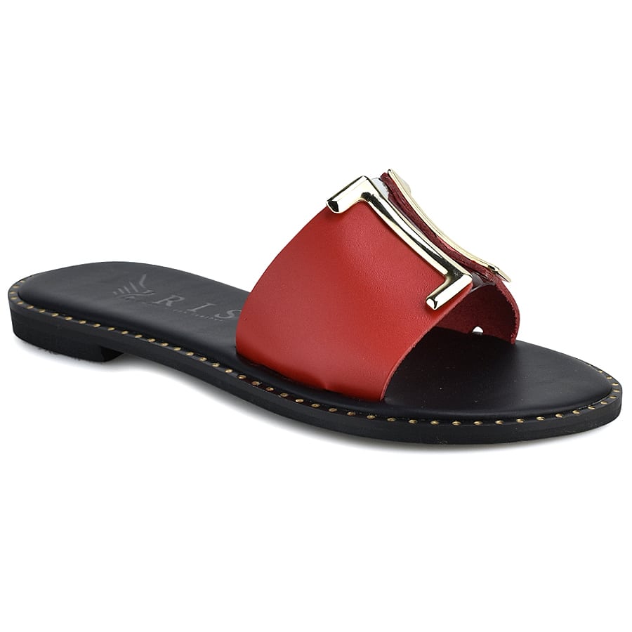 Δερμάτινo κόκκινο σανδάλι Iris Sandals IR201