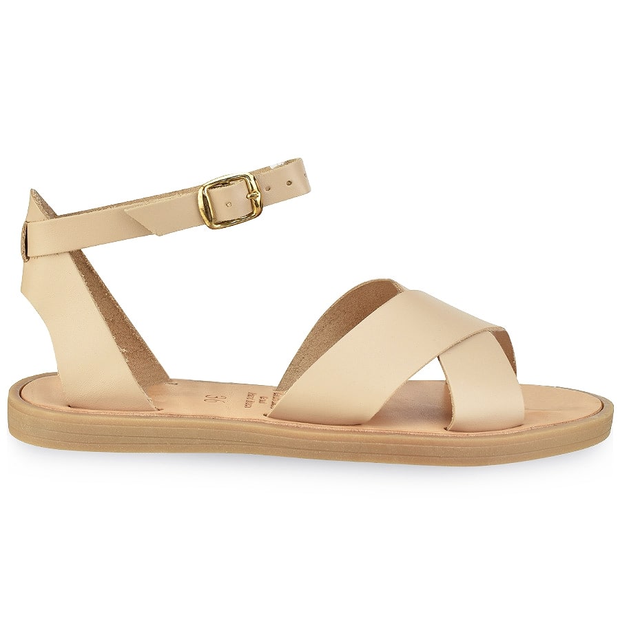 Δερμάτινο μπεζ σανδάλι Iris Sandals IR7/23L