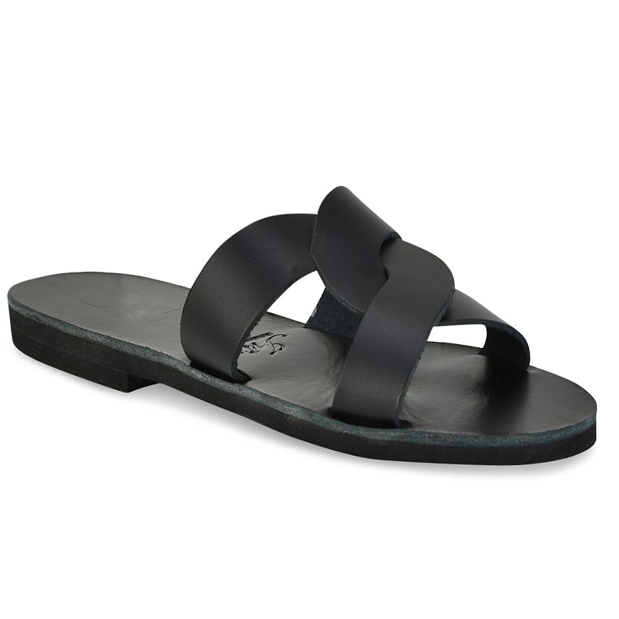 Δερμάτινη μαύρη σαγιονάρα Iris Sandals IR9/2