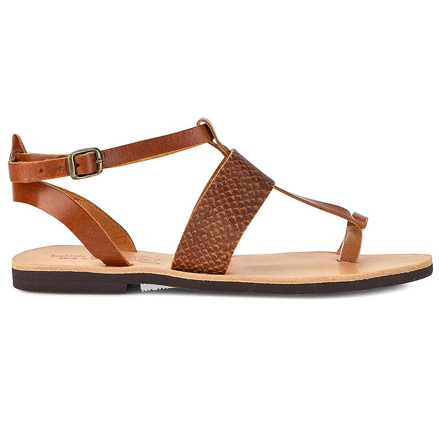 Δερμάτινο ταμπά κροκό σανδάλι Tsakiris Sandals TS608
